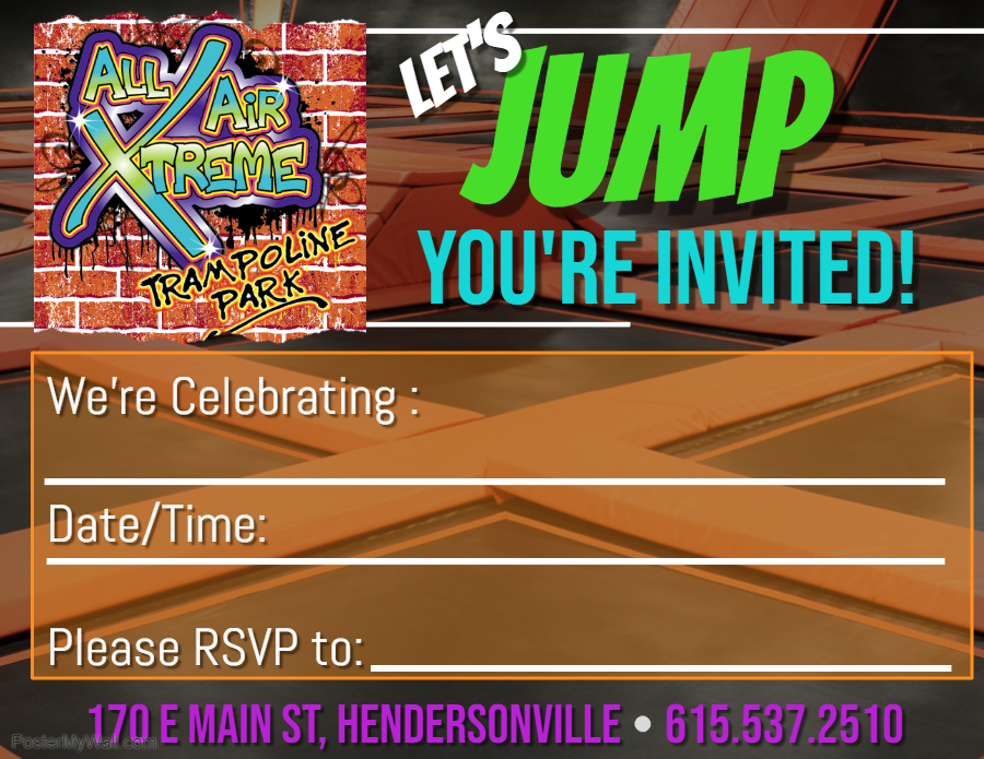 Trampoline Park Parties All Air Xtreme Trampoline Park All Air